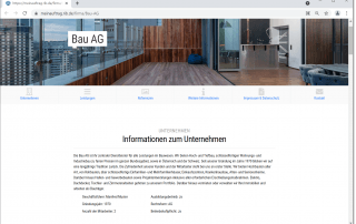 Firmenprofil - Eigene Webseite